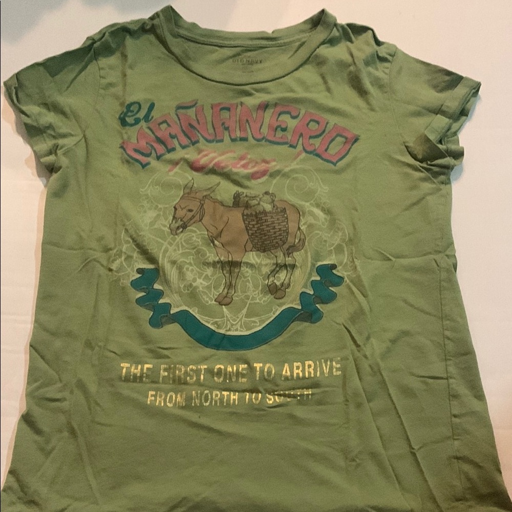 Old Navy Green Graphic T-Shirt